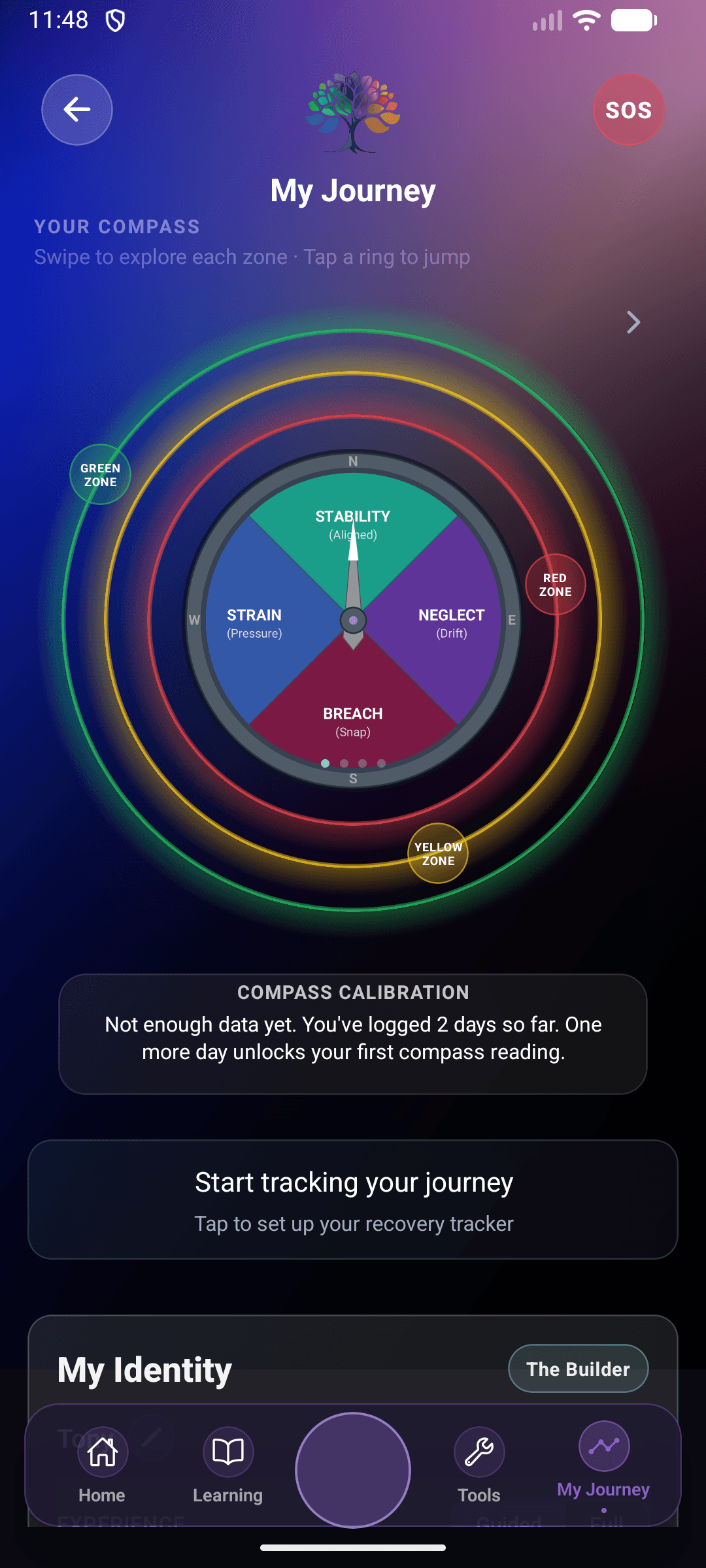 Jenora progress compass screenshot
