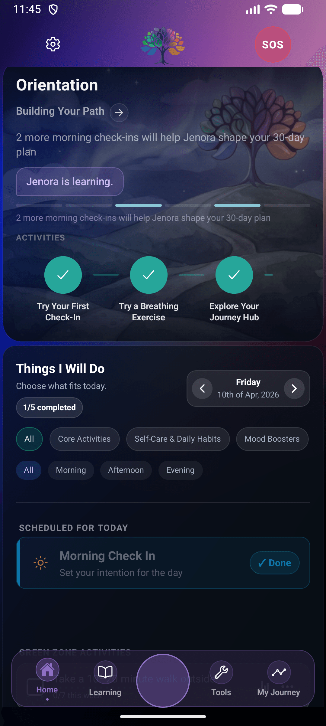 Jenora dashboard screenshot