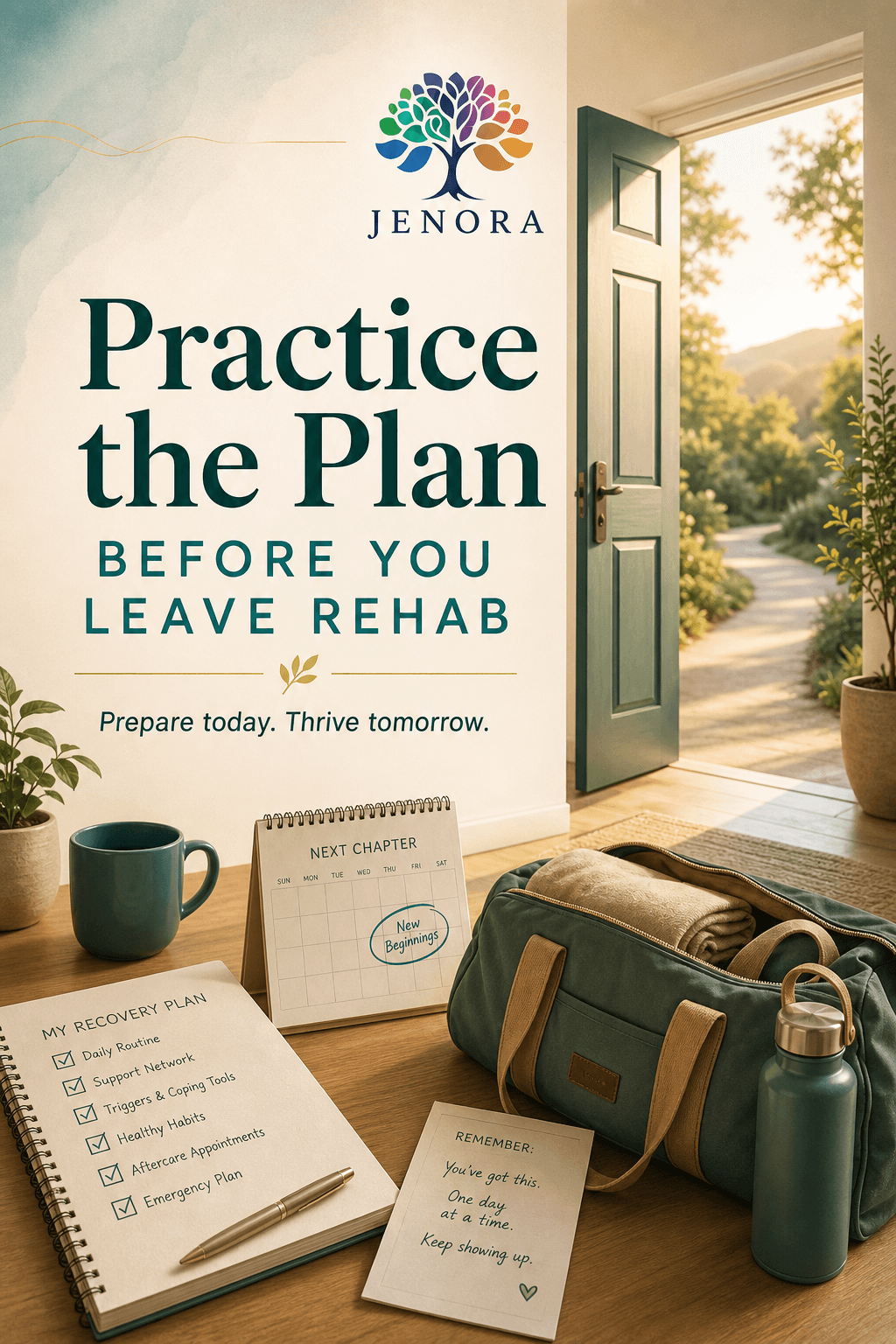 Jenora cover image for Practice the Plan Before You Leave Rehab