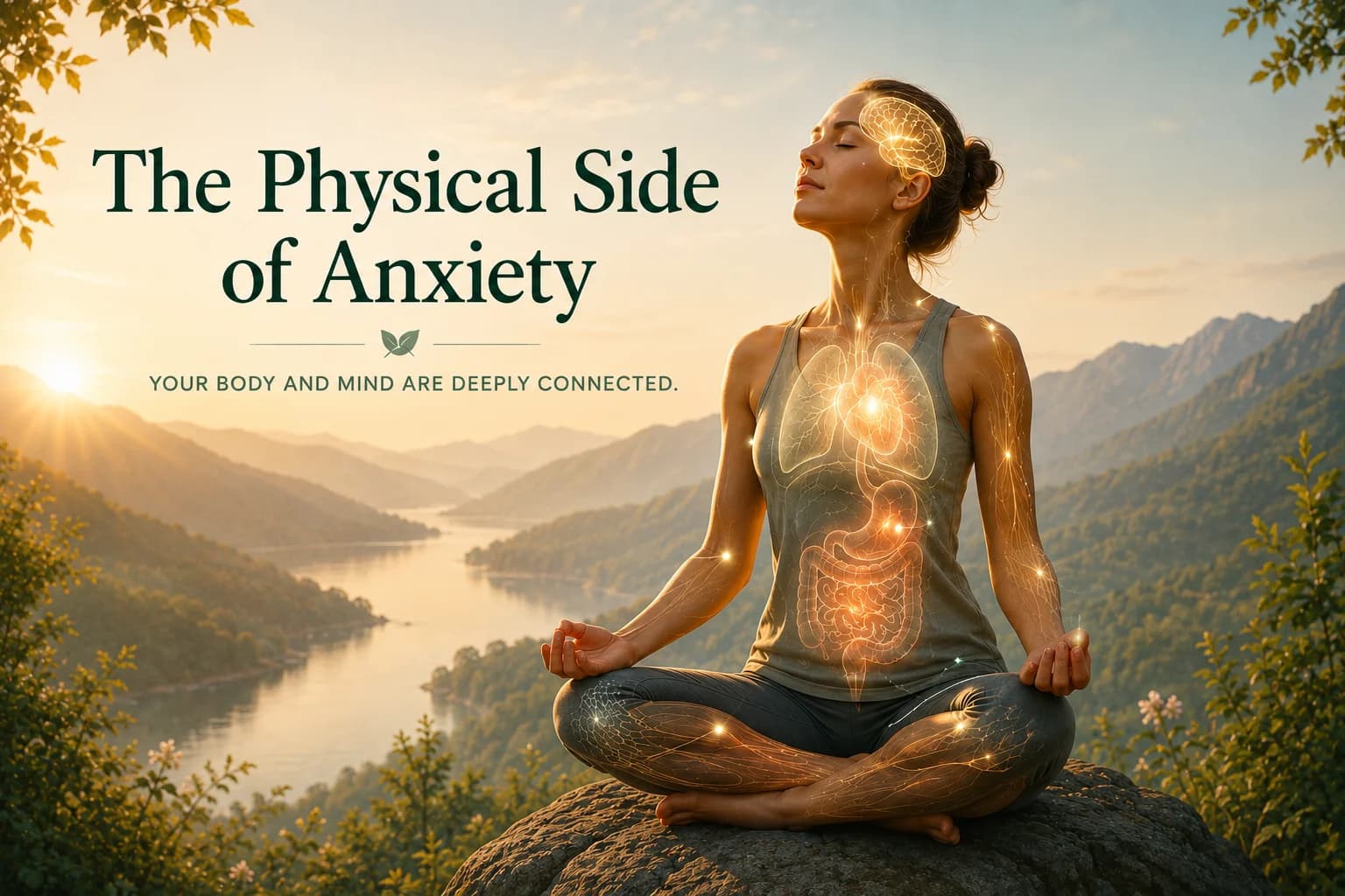 The Physical Side of Anxiety hero image showing anxiety's effects across body systems