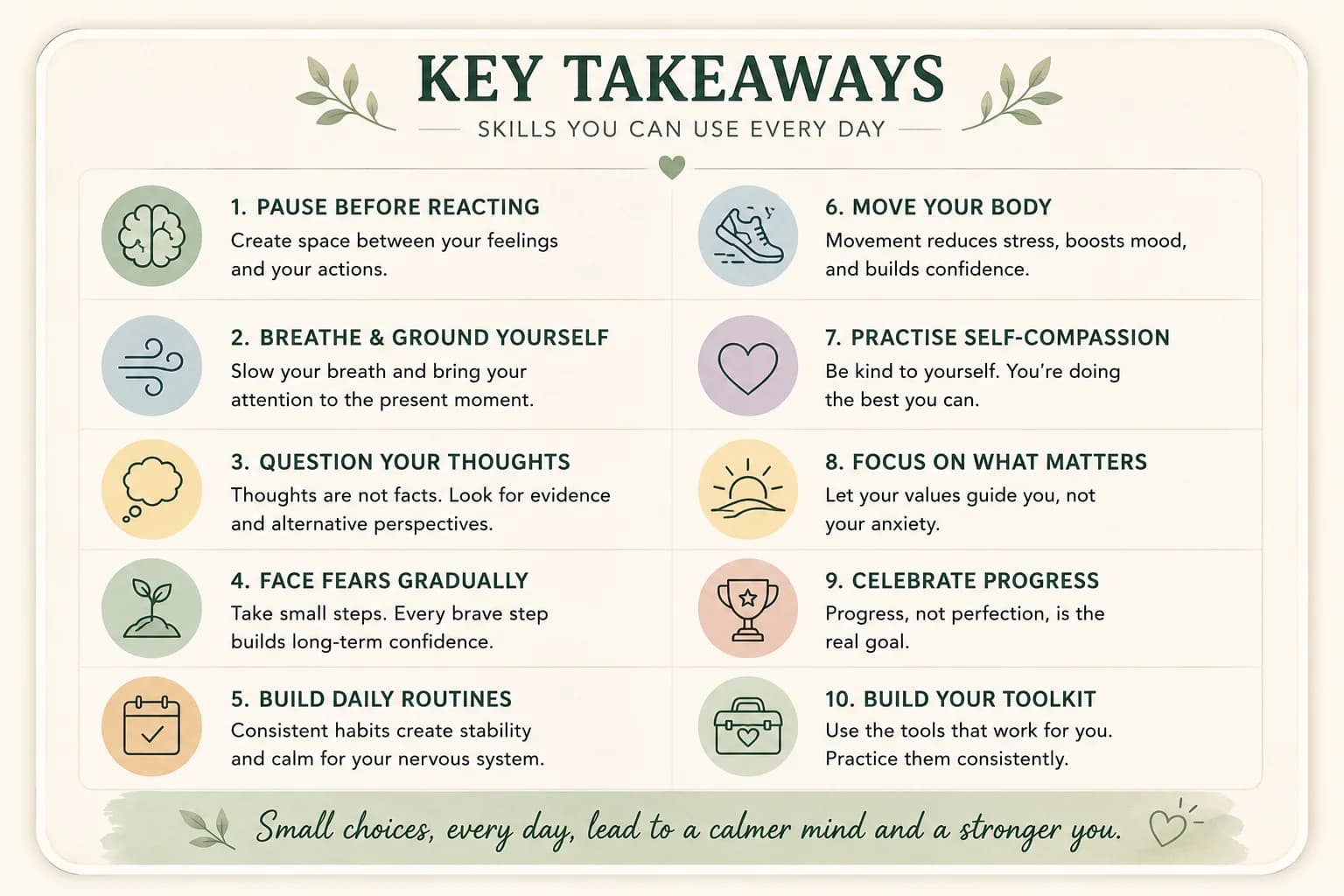 Key takeaways: skills you can use every day