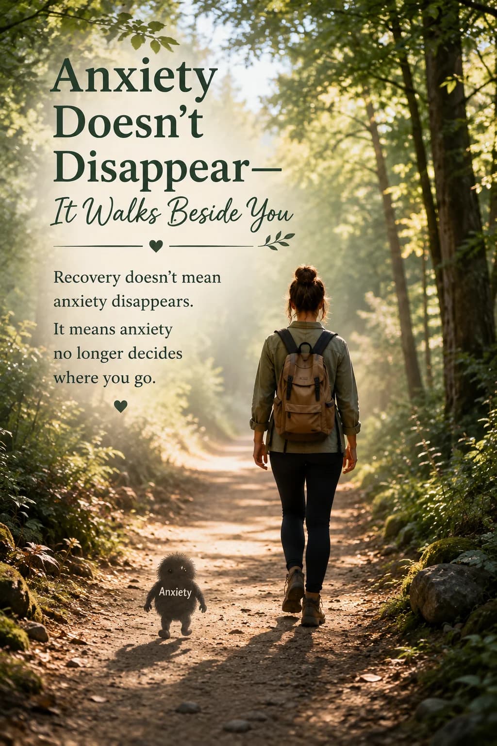 Anxiety does not disappear; it walks beside you