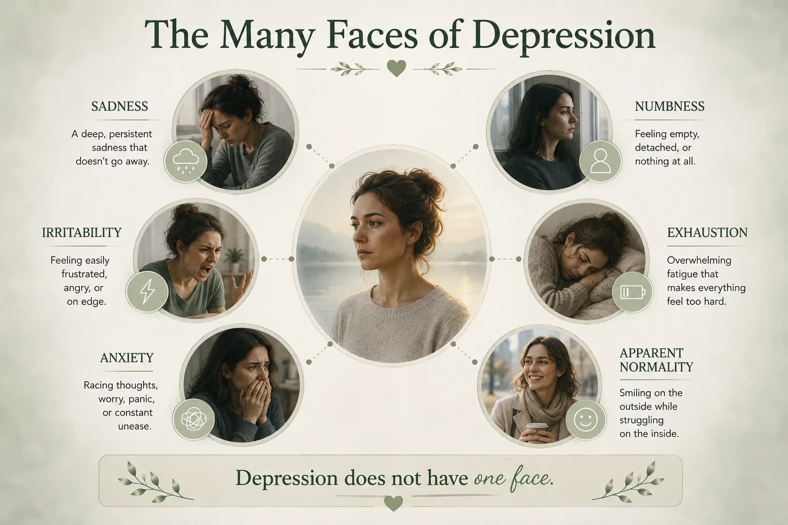 The many faces of depression can look different from person to person
