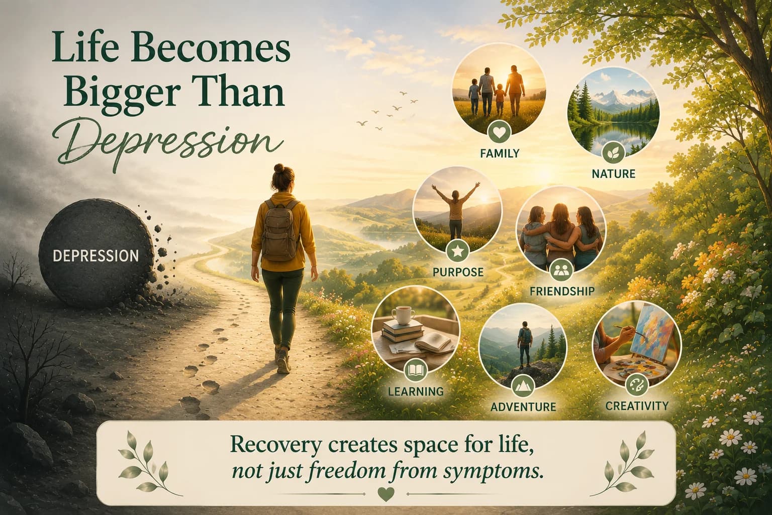 Life becomes bigger than depression as recovery creates space