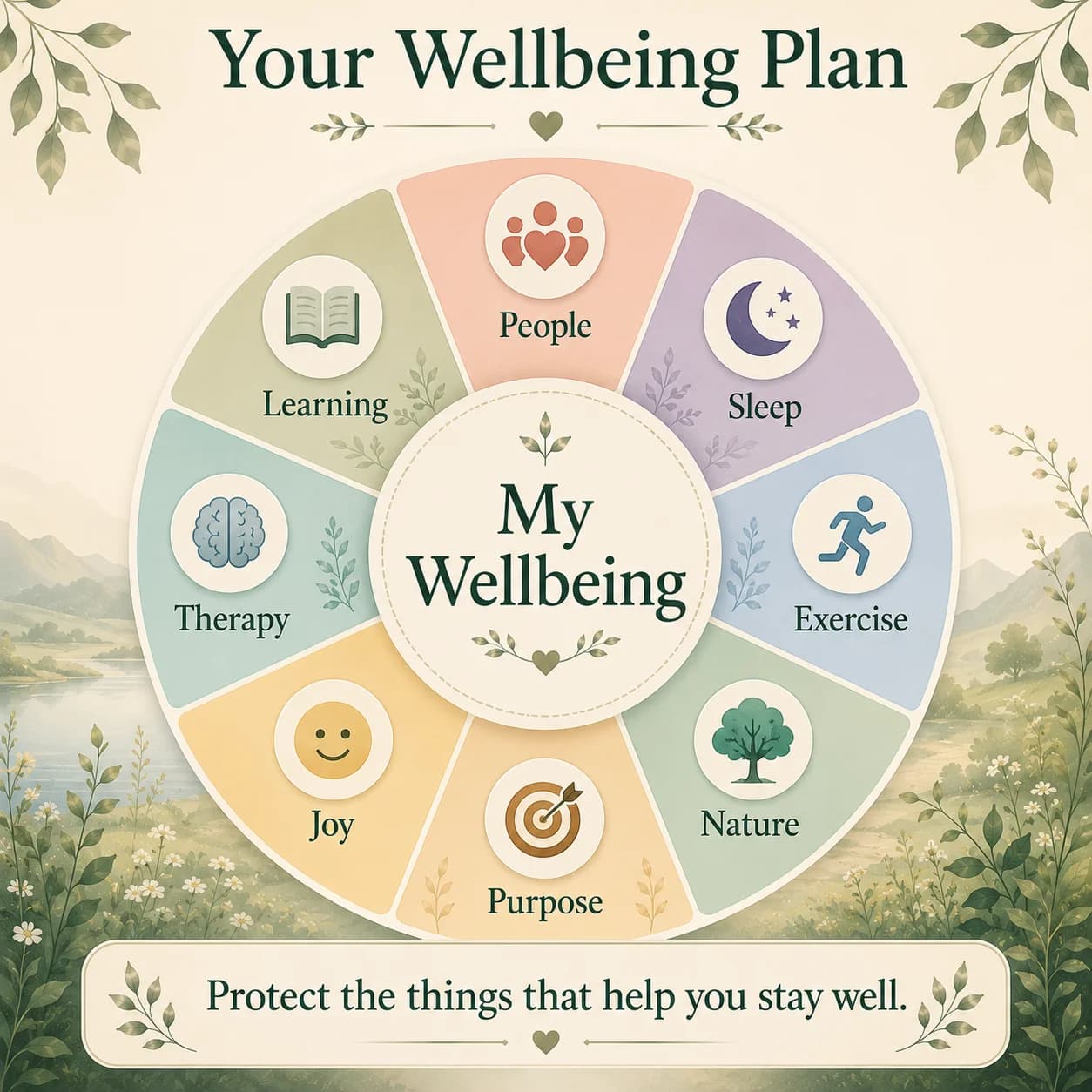 Your wellbeing plan protects the things that help you stay well
