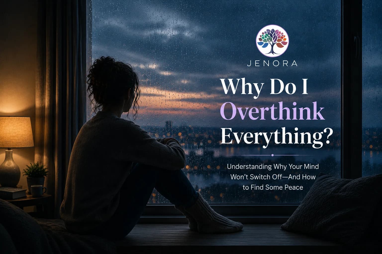 Hero image for Why Do I Overthink Everything showing a mind caught in looping thoughts
