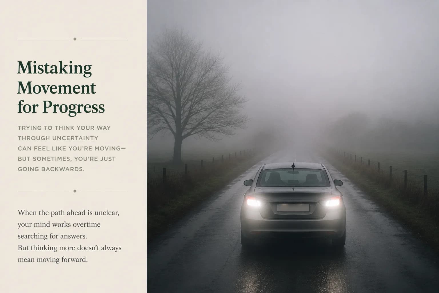 Mistaking movement for progress