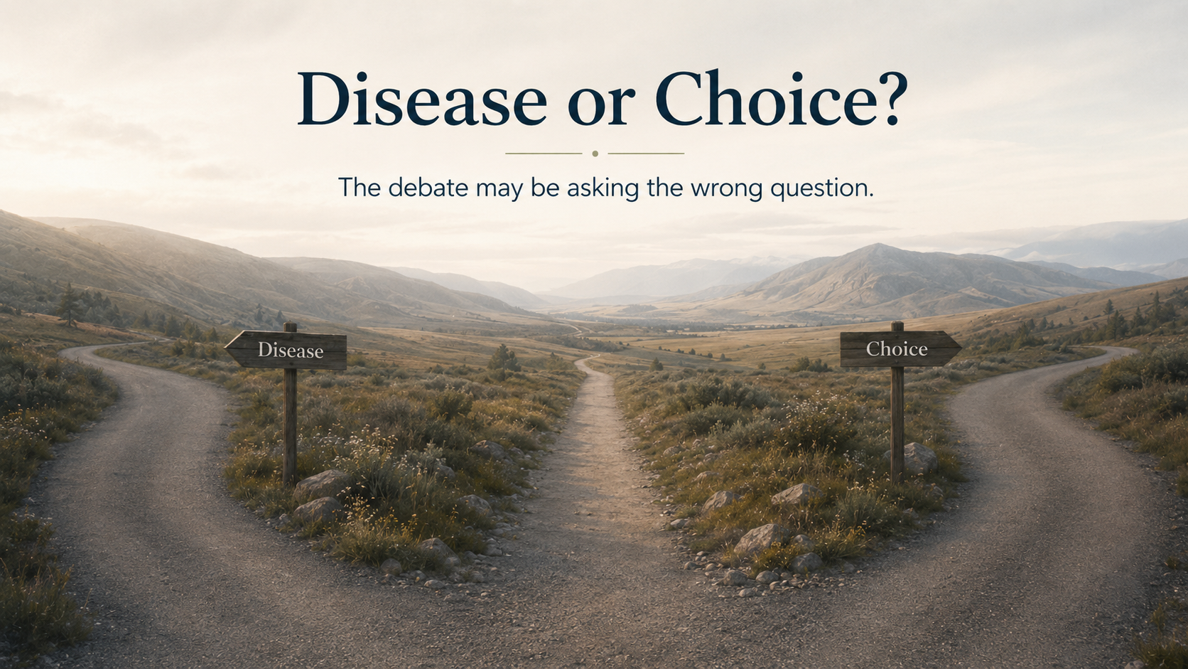 Disease or choice fork in the road
